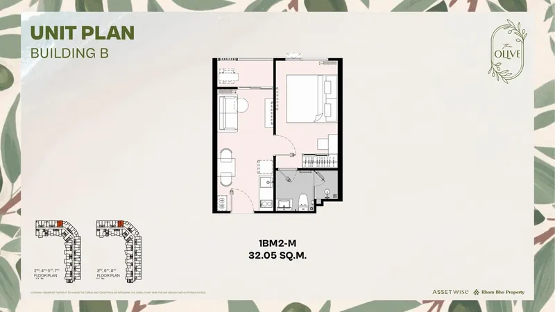 Exact layout of units B508 (type 1BM2-M) — The Title Olive