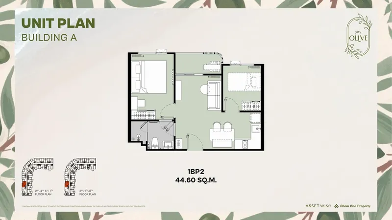 Exact layout of units A406 (type 1BP2) — The Title Olive