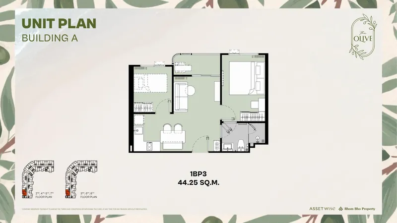 Exact layout of units A705 (type 1BP3) — The Title Olive