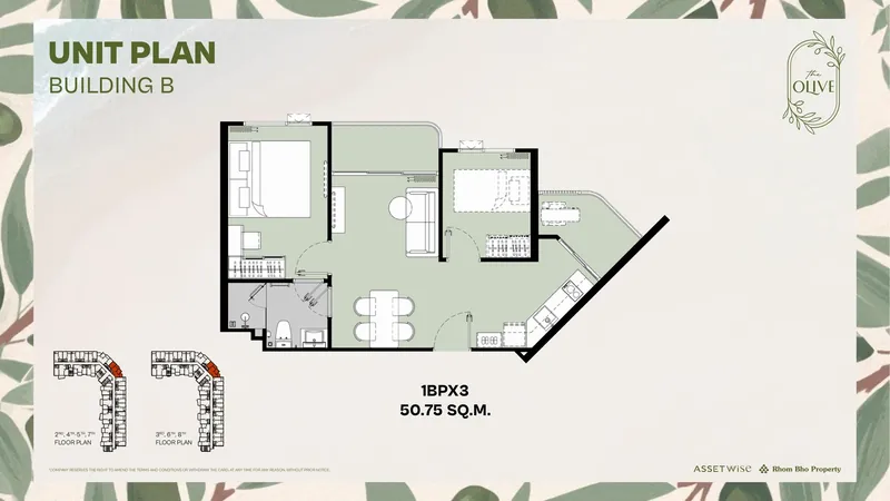 Exact layout of units B710 (type 1BPX3) — The Title Olive