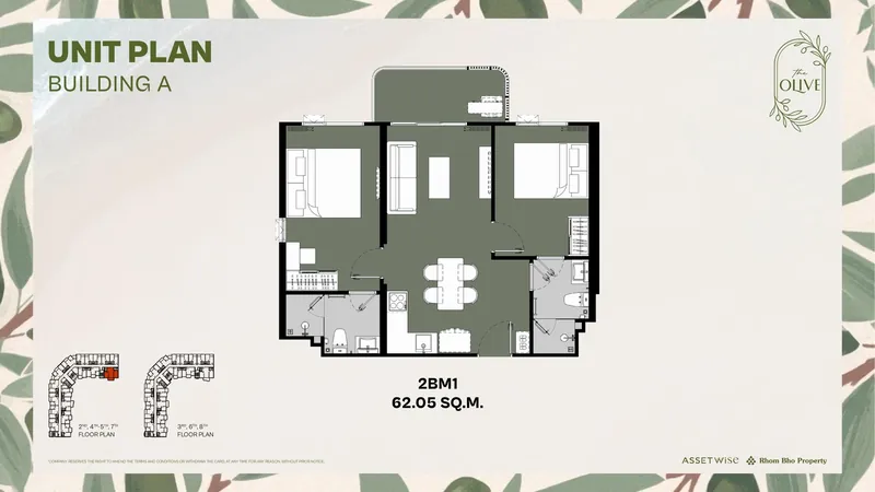Exact layout of units A516 (type 2BM1) — The Title Olive