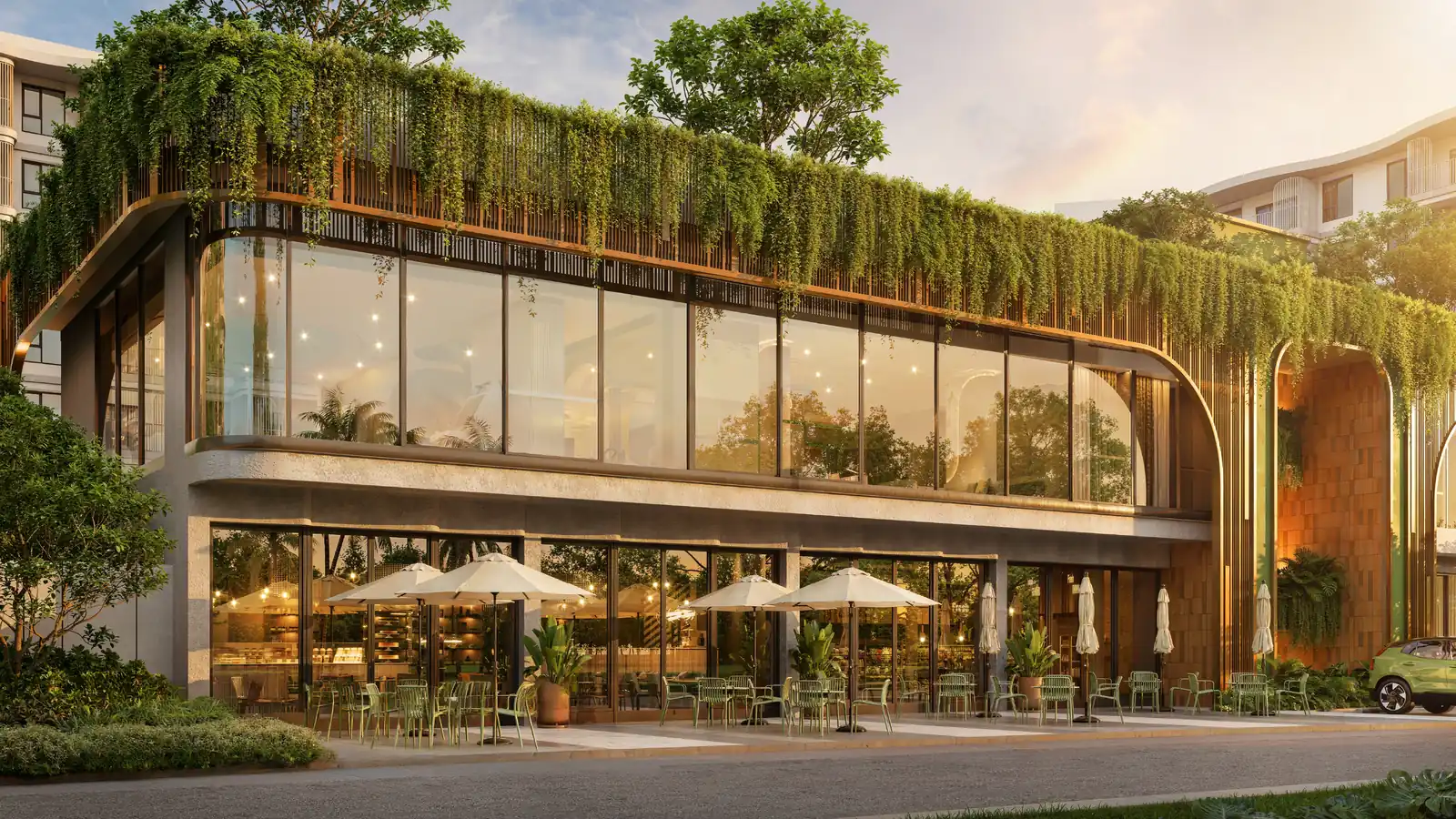 The Title Olive — clubhouse, glass facade