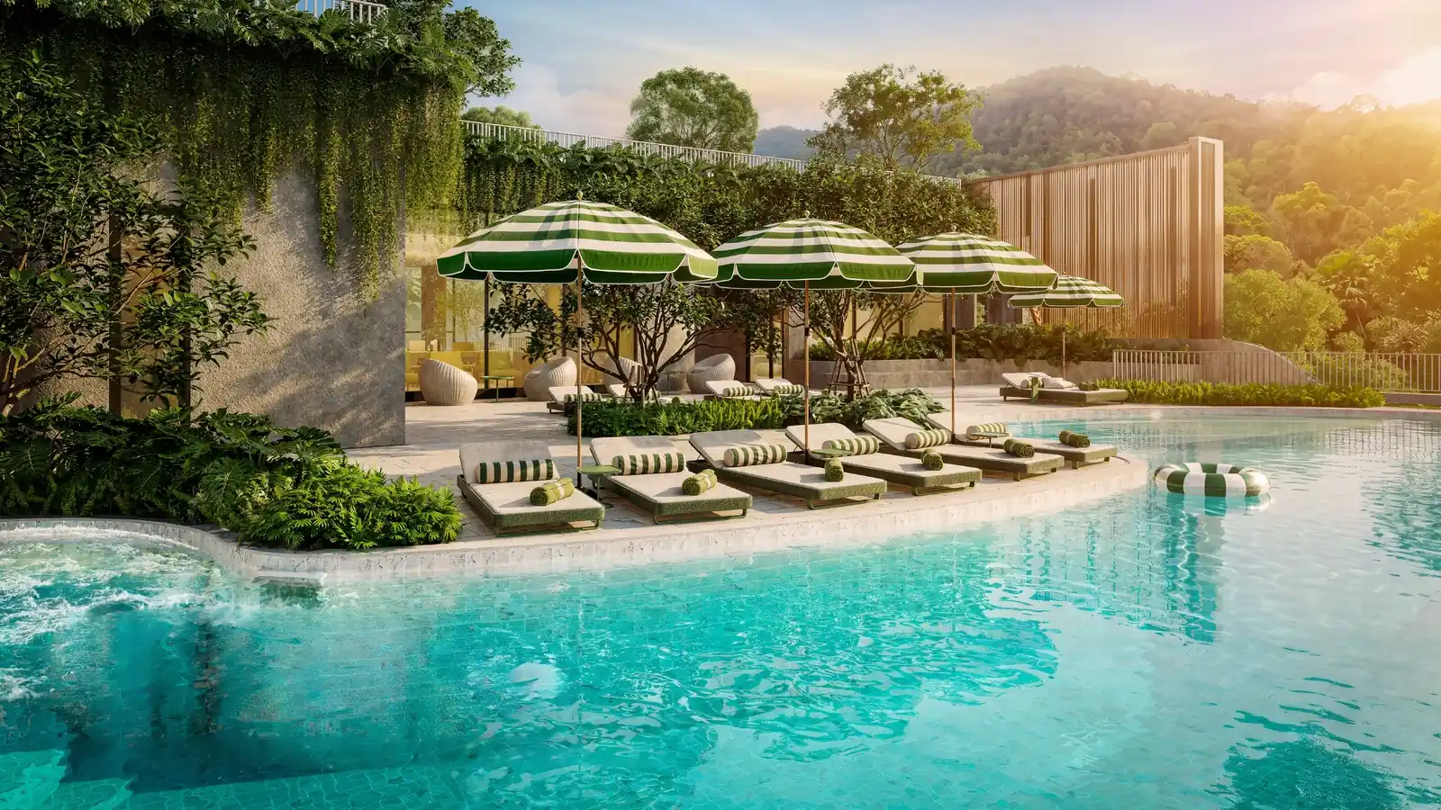 The Title Olive — pool and relaxation area